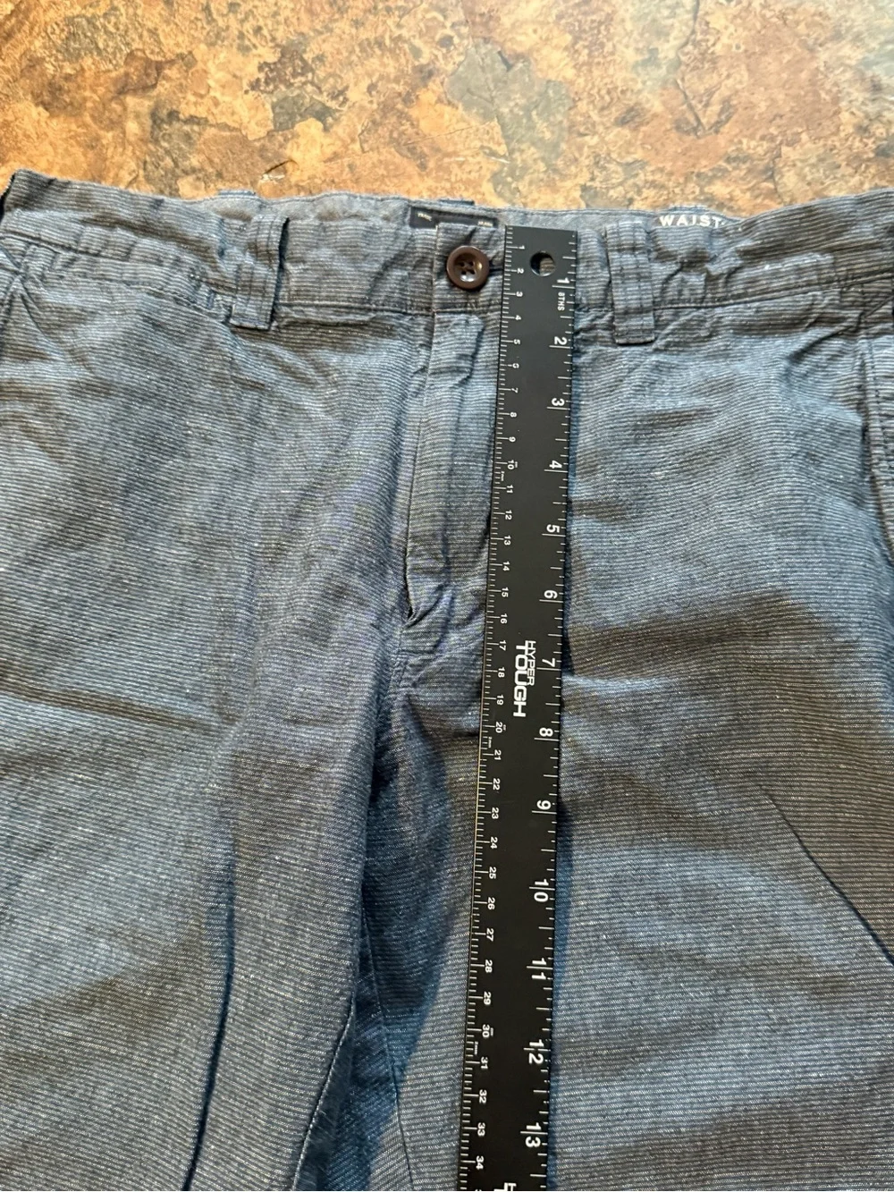 J. Crew Stanton Men's 29 Blue Flat Front Shorts Irish Linen